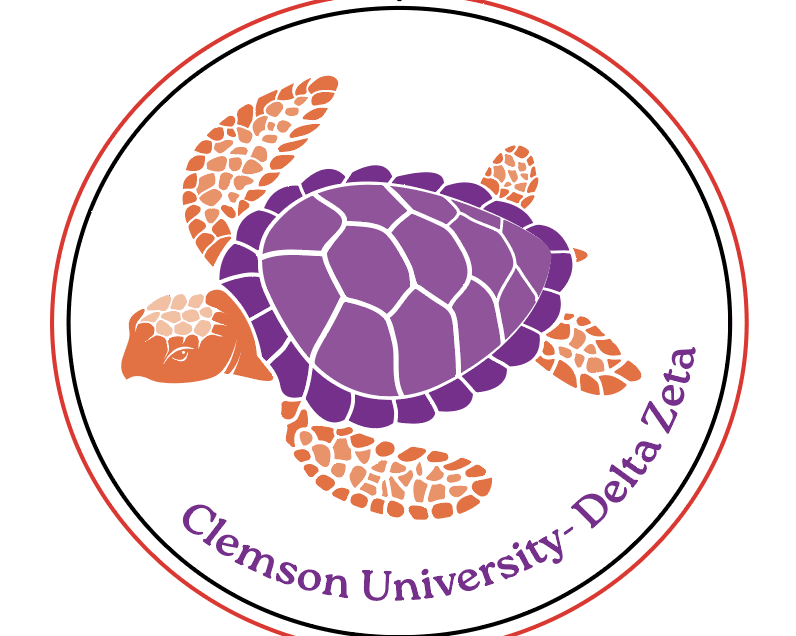 Clemson Delta Zeta turtle logo