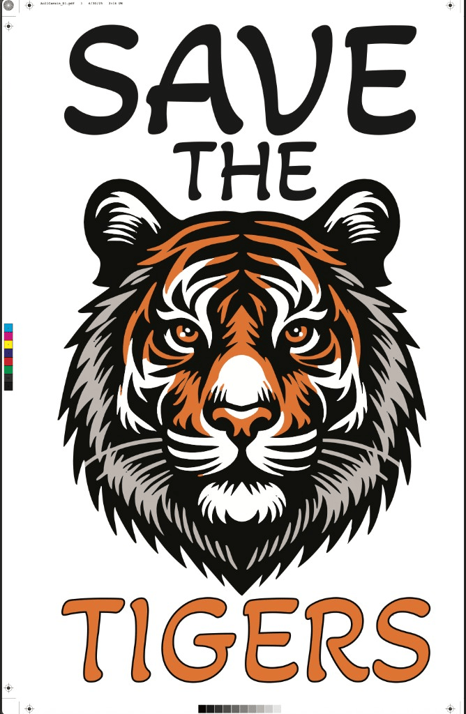 Save the Tigers graphic